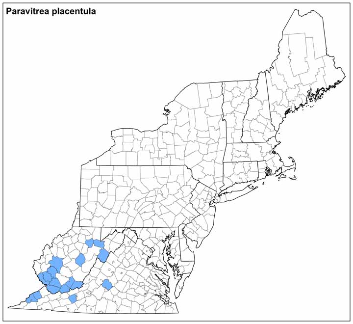 Paravitrea placentula Range Map